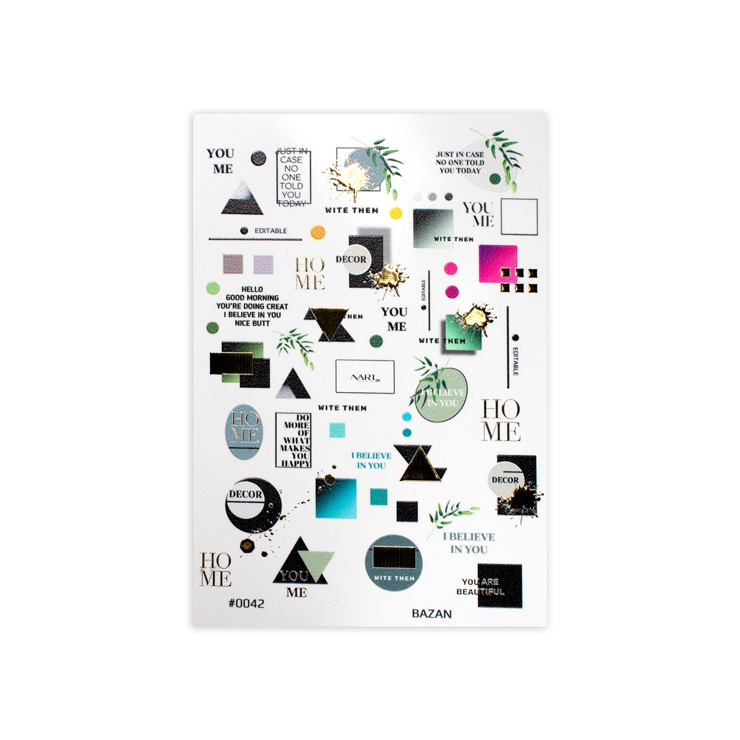 Sticker Nailart - STB0042 - Nail Art Kits & Accessories - noliashop.com 1