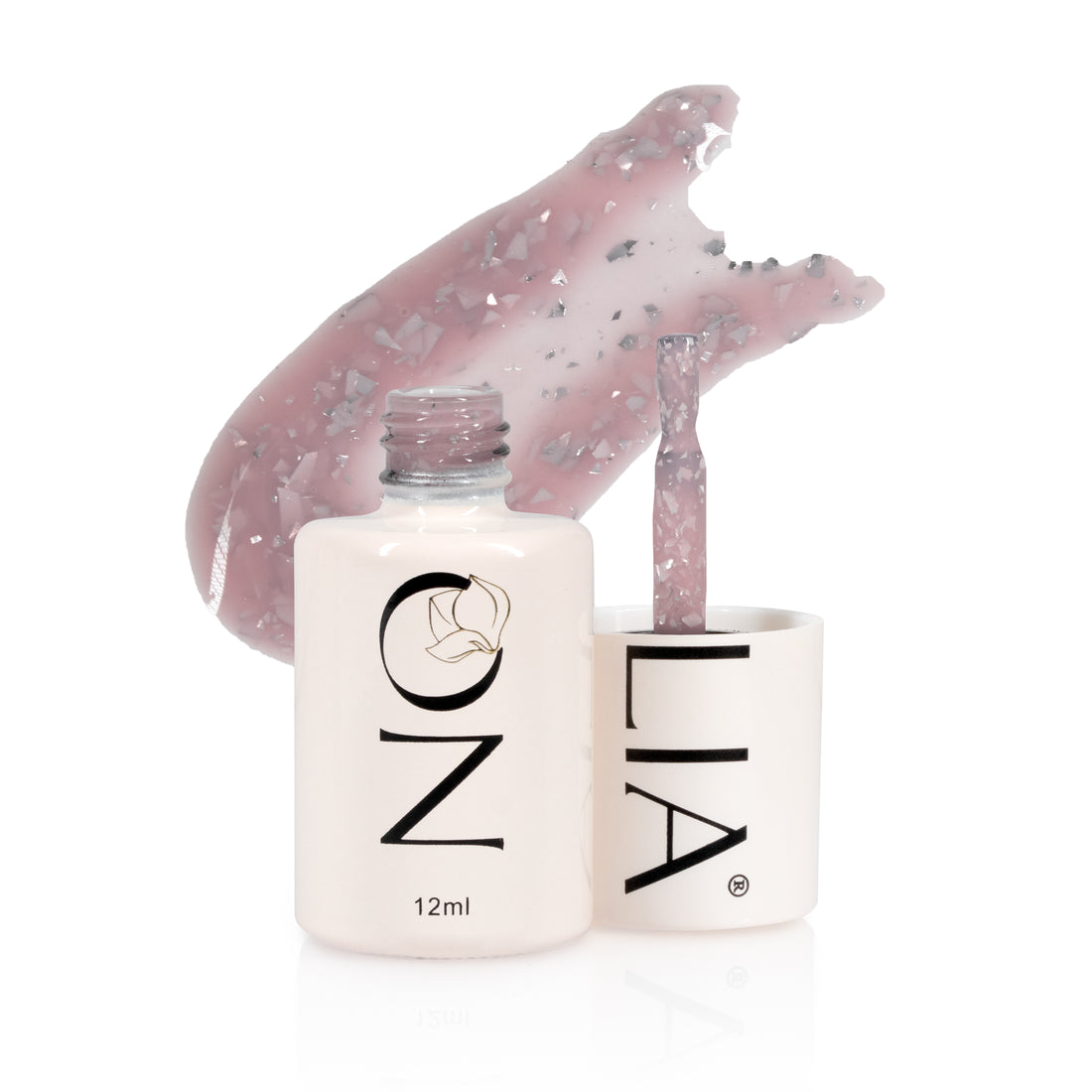 Confetti Rubber Base CRB114- BLUSH SILVER