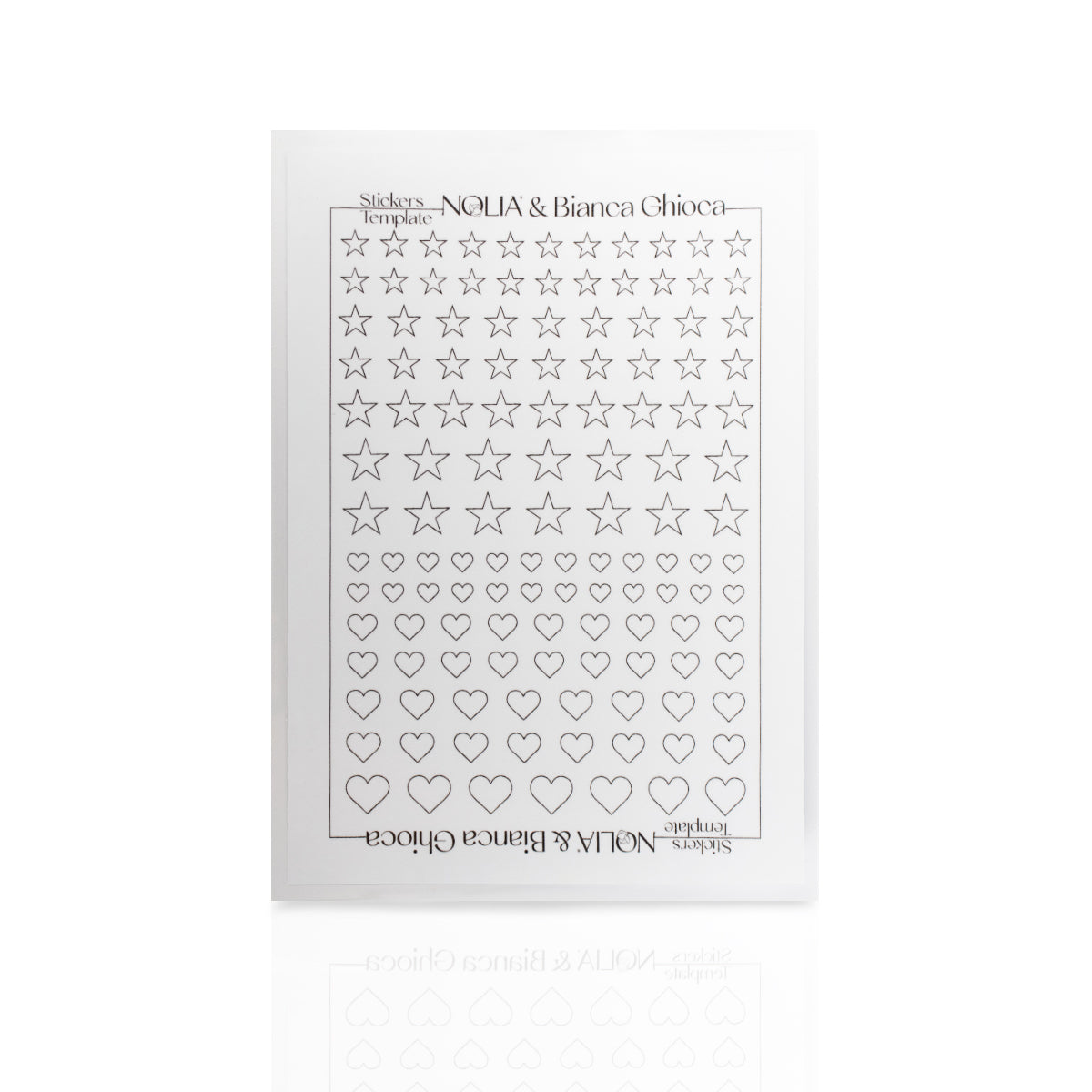 Sticker Templates - Star & Heart Shapes