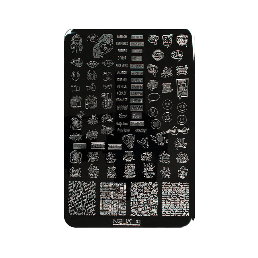 Stampart Metallic Plate NL02 - Nail Art Kits &amp; Accessories - noliashop.com 1