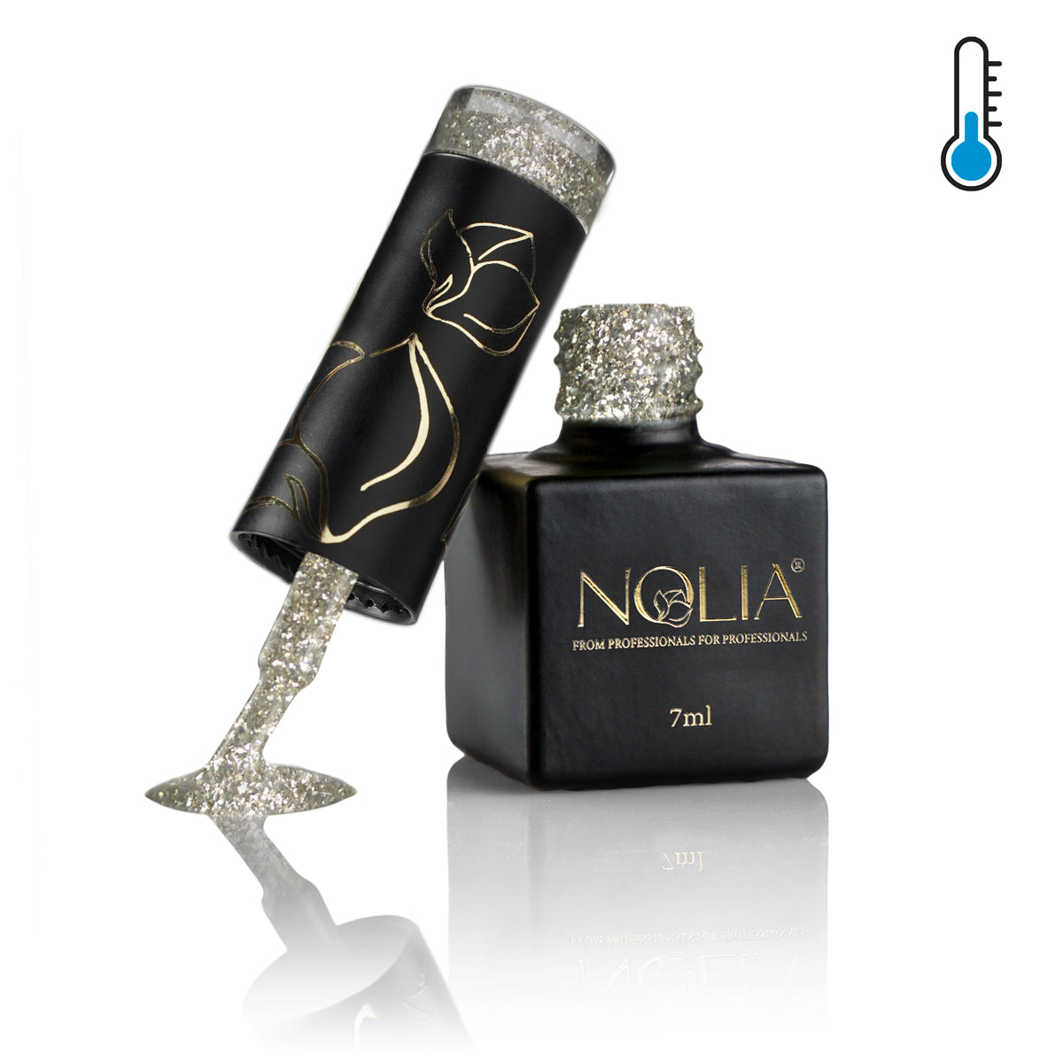 Gellack Sparkly Thermo - ST101 - CHAMPAGNE - Nail Polishes - noliashop.com 1