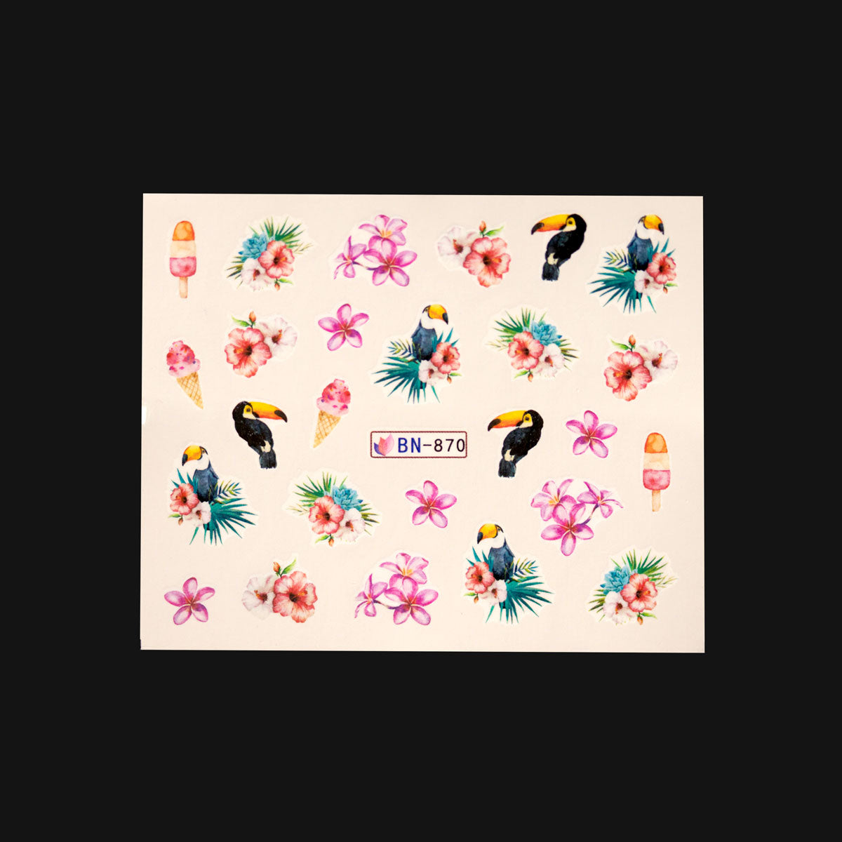 Sticker Nailart - BN-870 - Nail Art Kits & Accessories - noliashop.com 1