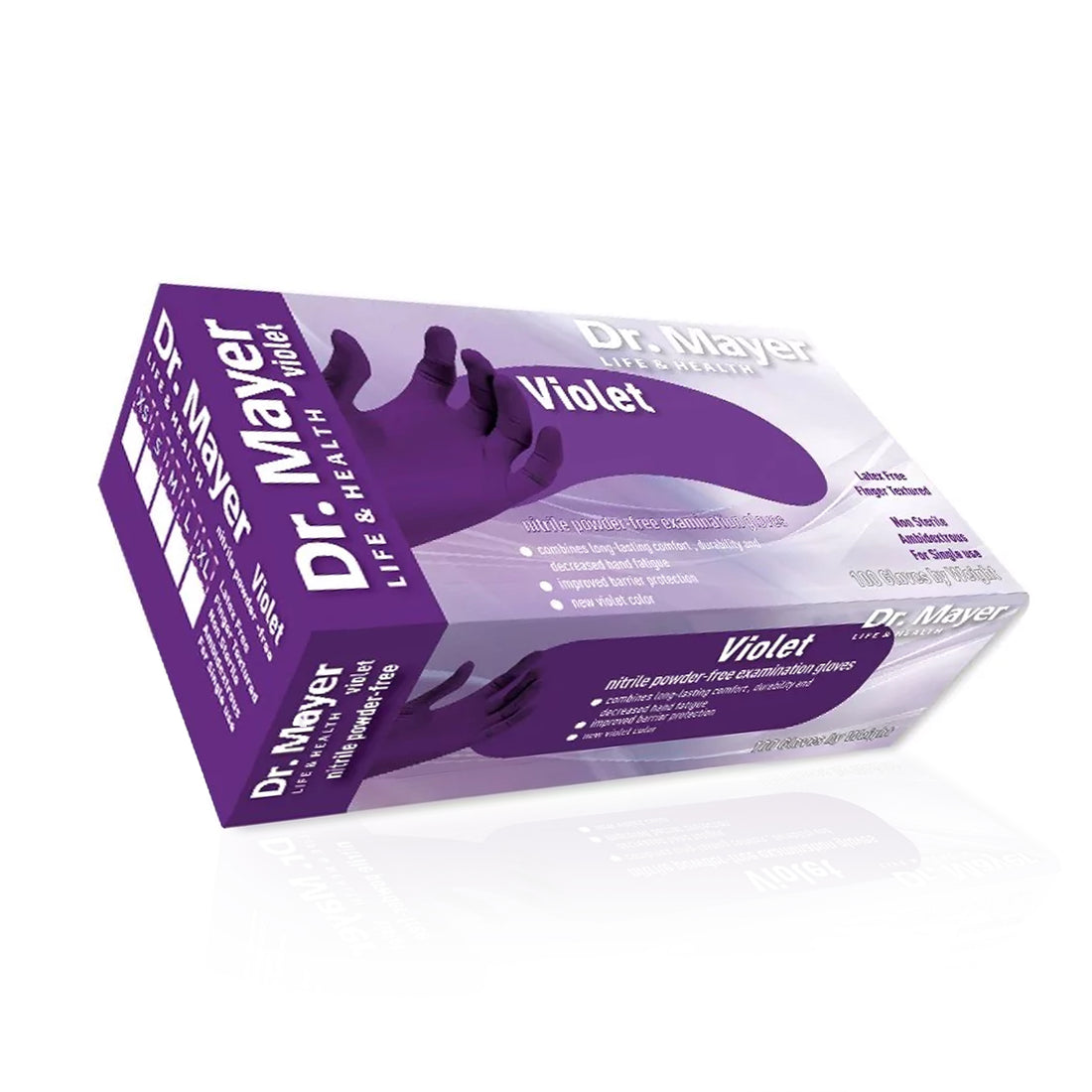 DR.MAYER Powder-Free Nitrile Gloves Violet 100 pcs XS / S / M / L