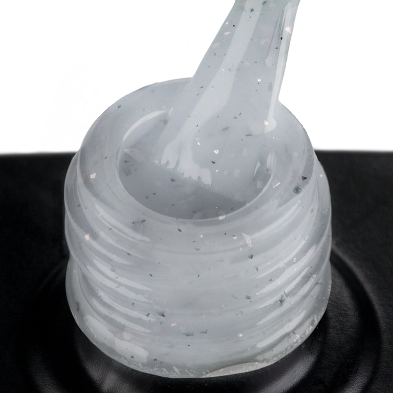 Confetti Rubber Base CRB210- WHITE SILVER - Nail Polishes - noliashop.com 2